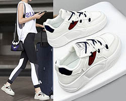 厚底休閒小白鞋