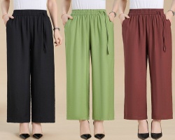 中式直筒九分褲