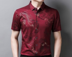 桑蠶絲短袖襯衫