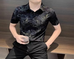 復古高級花襯衫